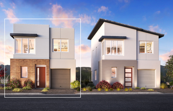 Front Elevation B of Rafferty Floorplan at The Loughton by Toll Brothers