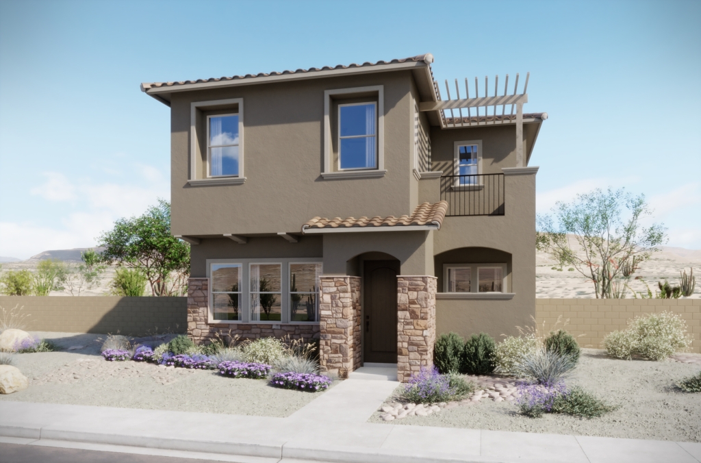 Front Elevation A of Cora Model at Dove Rock by Woodside Homes