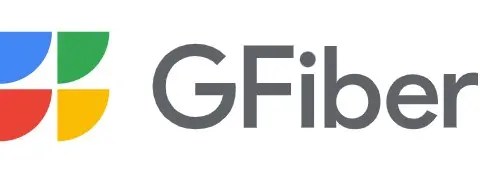 GFiber logo with a colorful geometric design on the left, featuring green, blue, yellow, and red shapes, and the word GFiber in gray bold letters on the right.