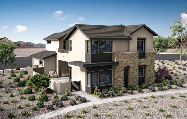 Front Elevation B of Plan 3 at Aberdeen - Collection II by Tri Pointe Homes
