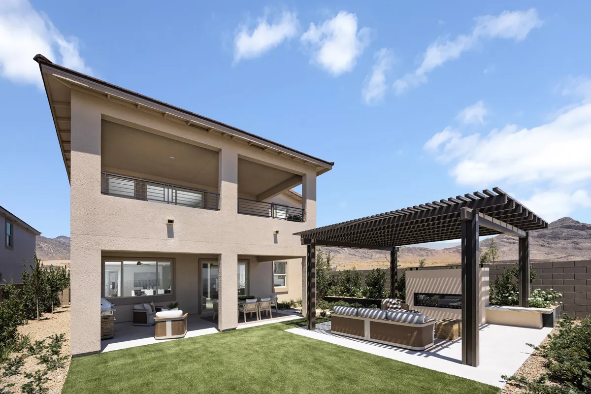 Backyard of Plan 3095 at Cloudbreak Ridge by KB Home (2)