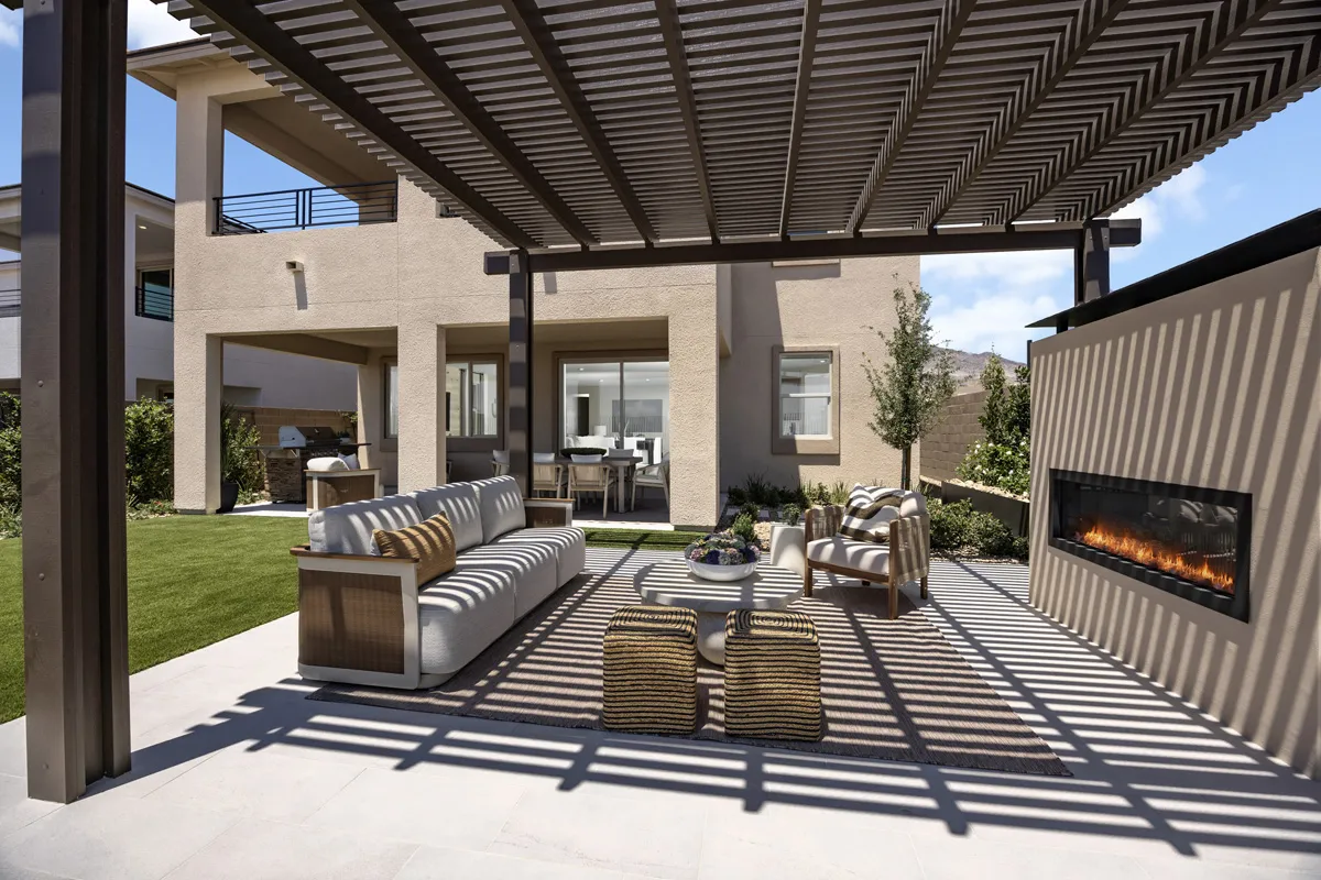 Backyard of Plan 3095 at Cloudbreak Ridge by KB Home