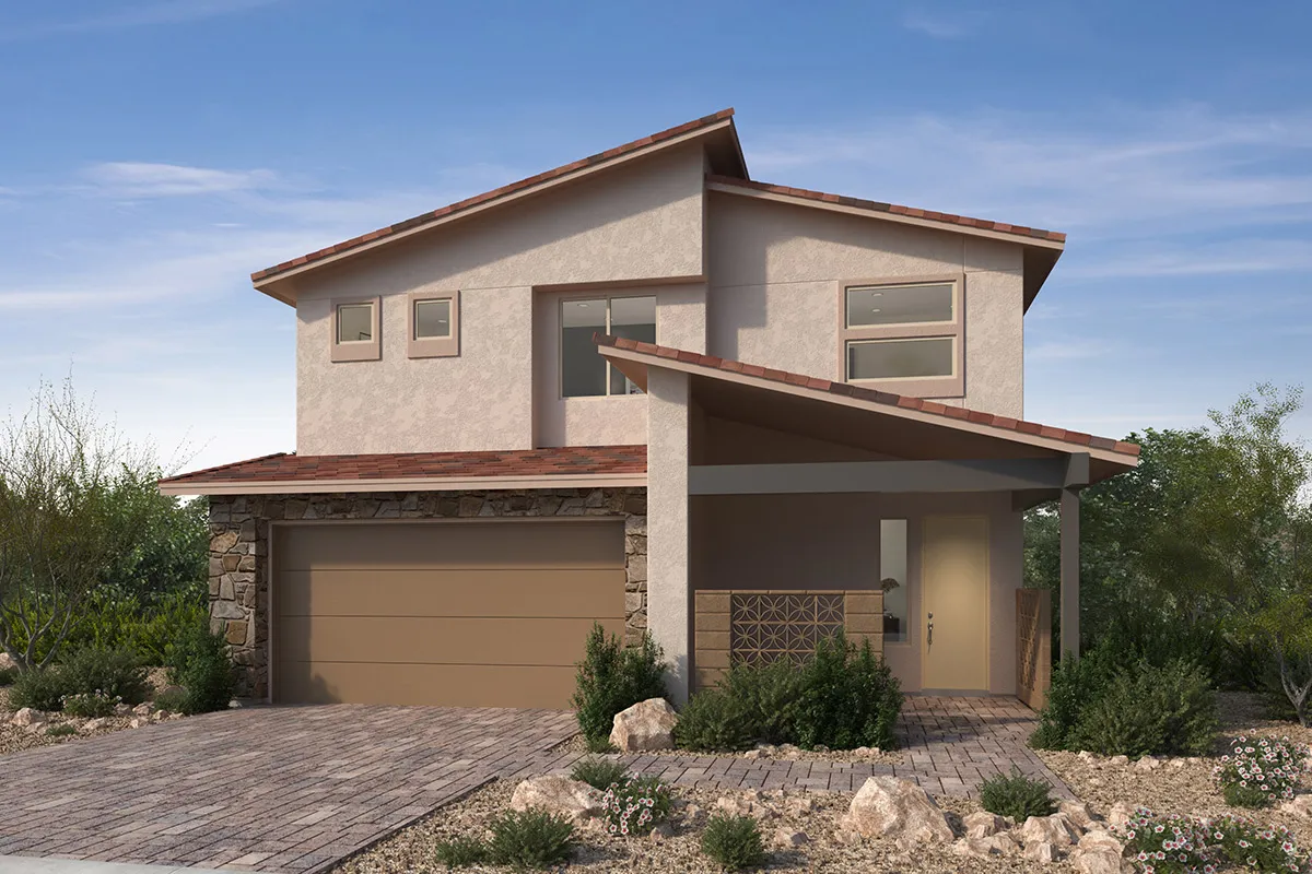 Front Elevation B of Plan 3095 at Cloudbreak Ridge by KB Home