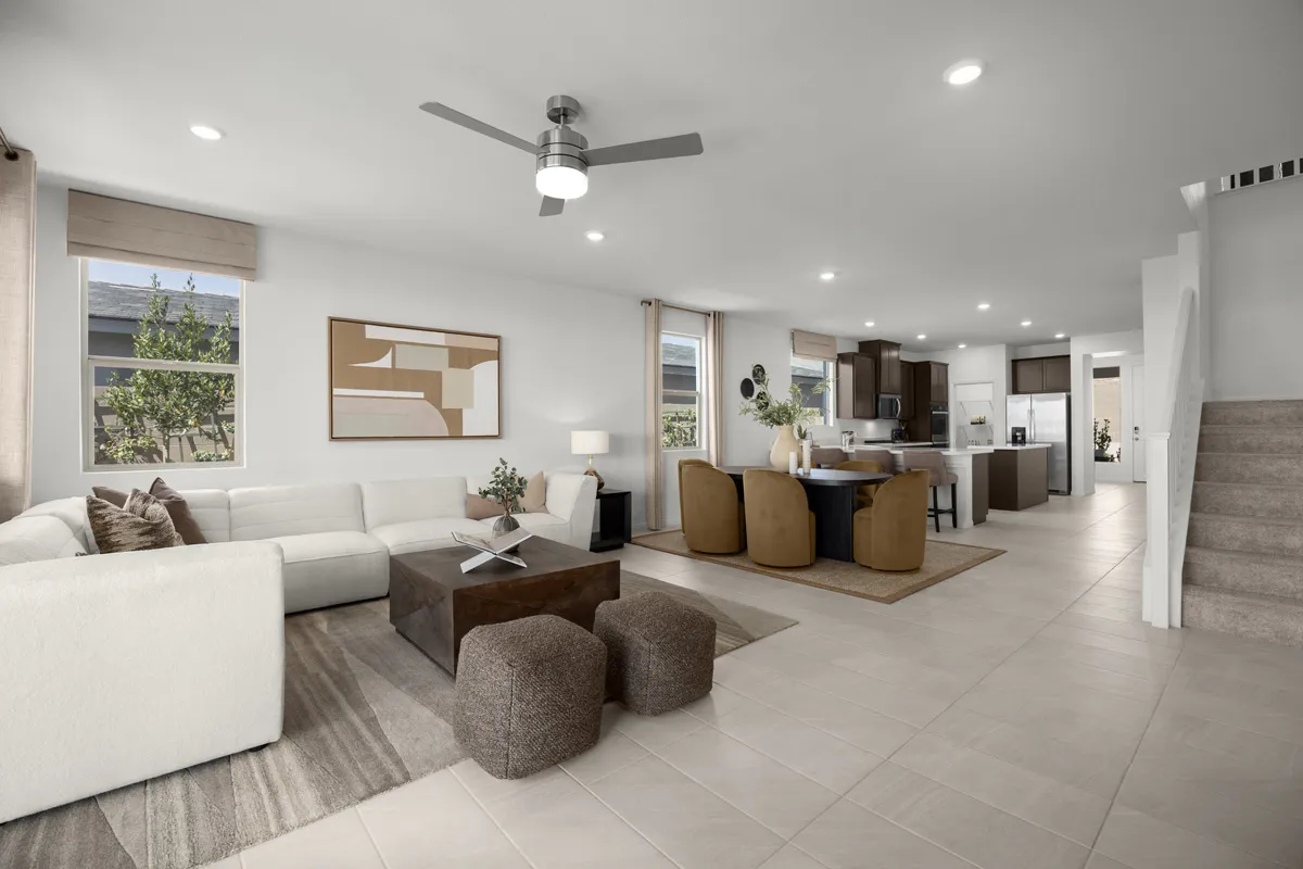 Greatroom of Plan 2989 at Cloudbreak Ridge by KB Home