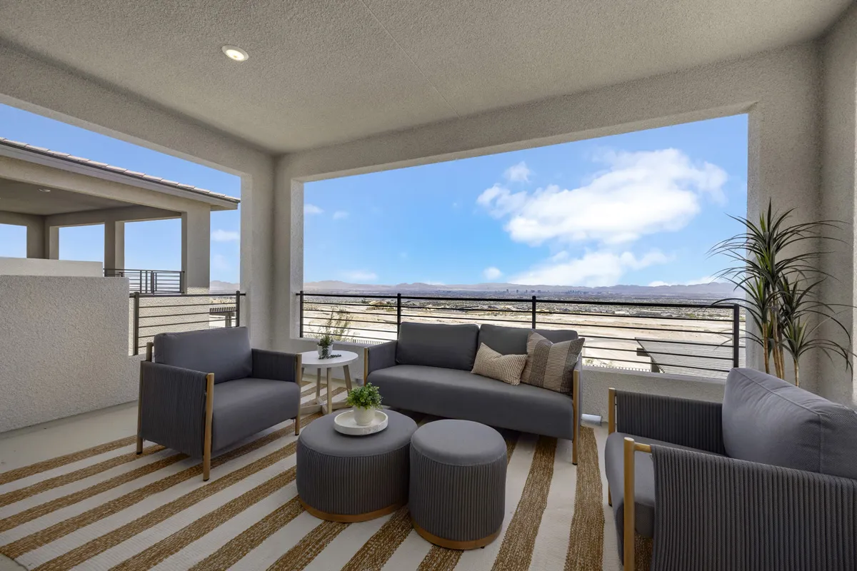 Patio of Plan 2989 at Cloudbreak Ridge by KB Home
