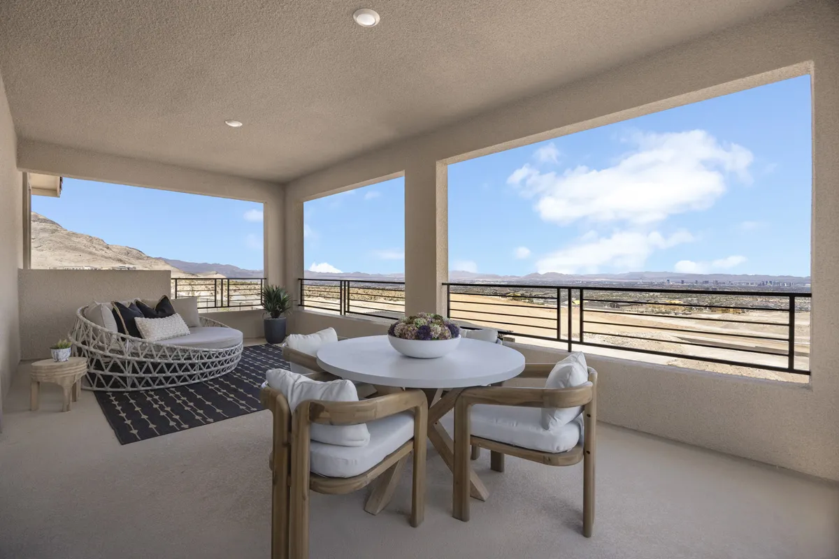Patio of Plan 3095 at Cloudbreak Ridge by KB Home