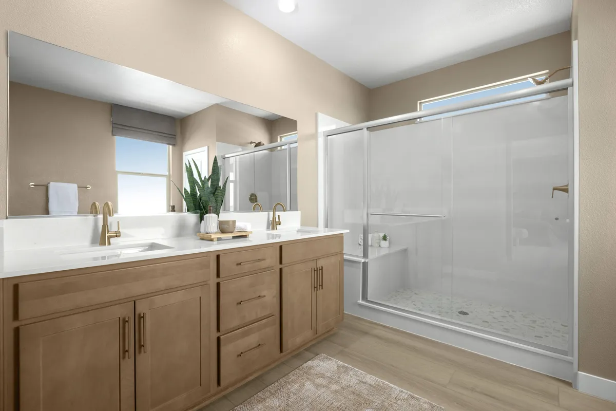 Primary Bathroom of Plan 3095 at Cloudbreak Ridge by KB Home