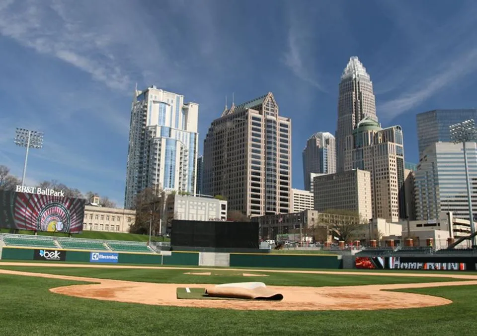Baseball field in the city