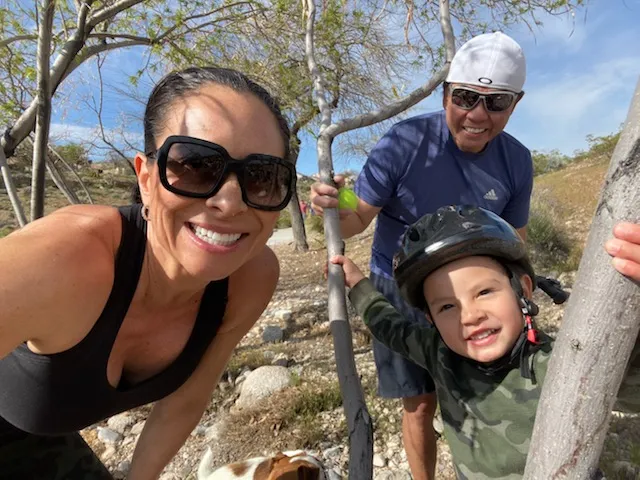 Dulcinea and Pio Rongavilla on a hike