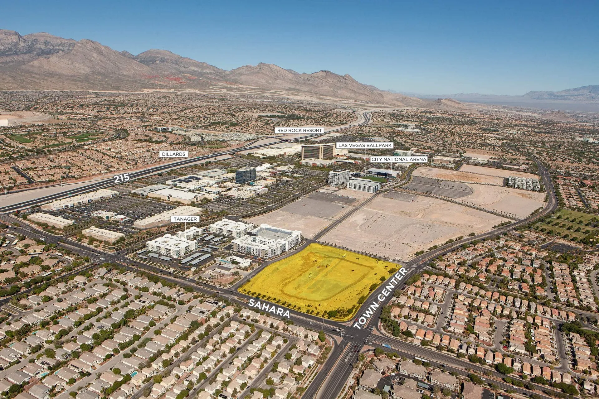 Proposed location of the new retail center in Downtown Summerlin