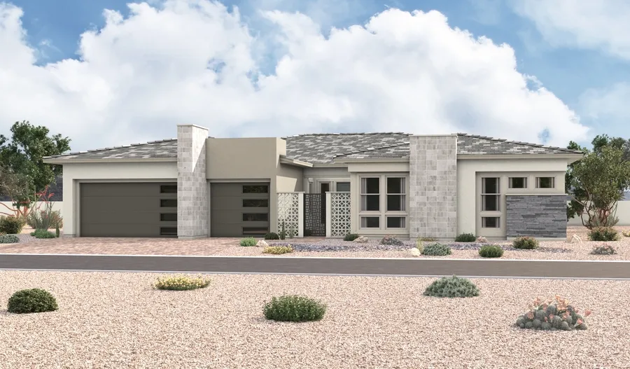 Front Elevation B of Rocco Model at Cactus Bloom by Richmond American Homes Front Elevation B of Rocco Model at Cactus Bloom by Richmond American Homes