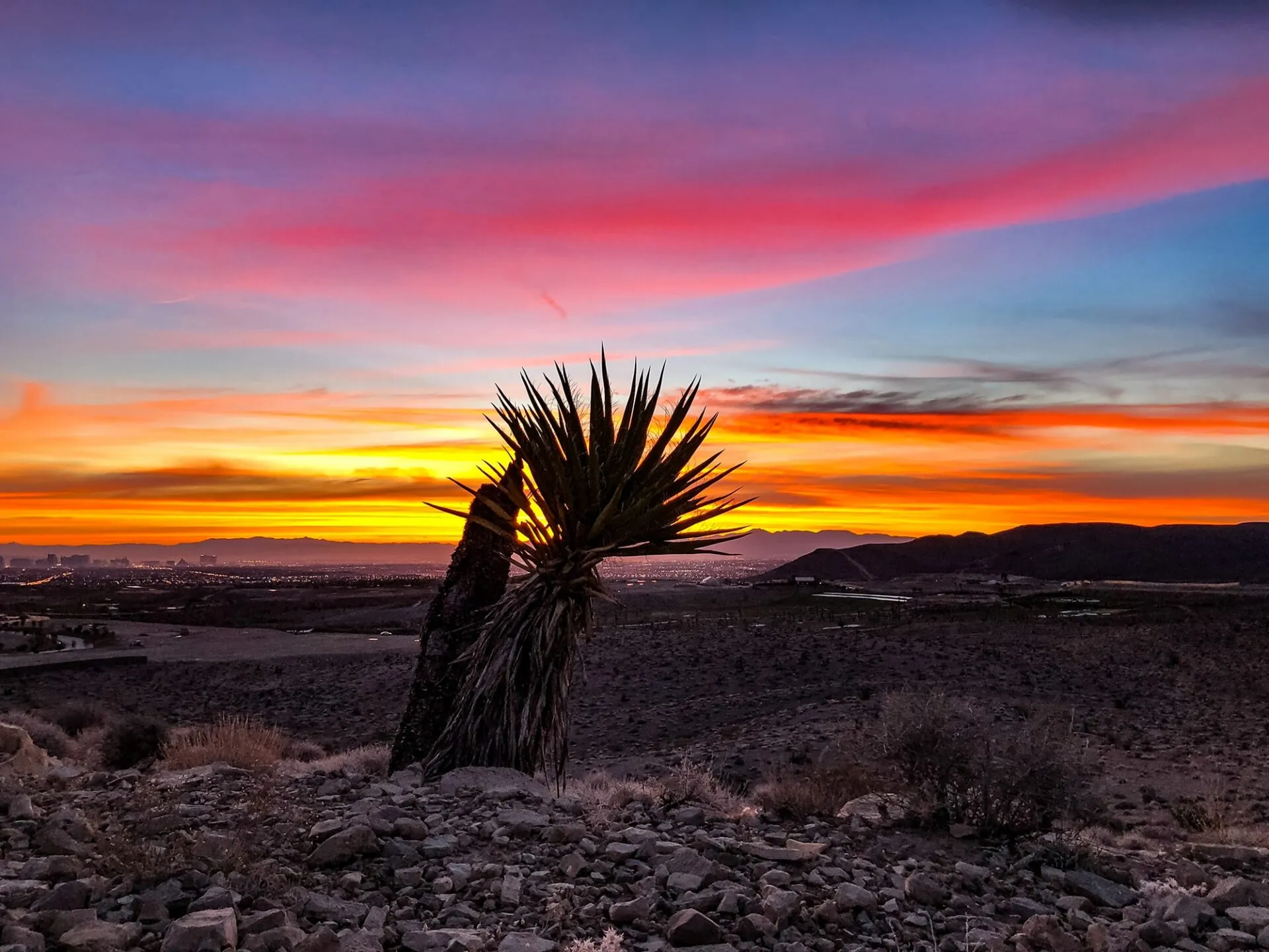 Sunset view from Red Rock National Conservation Area