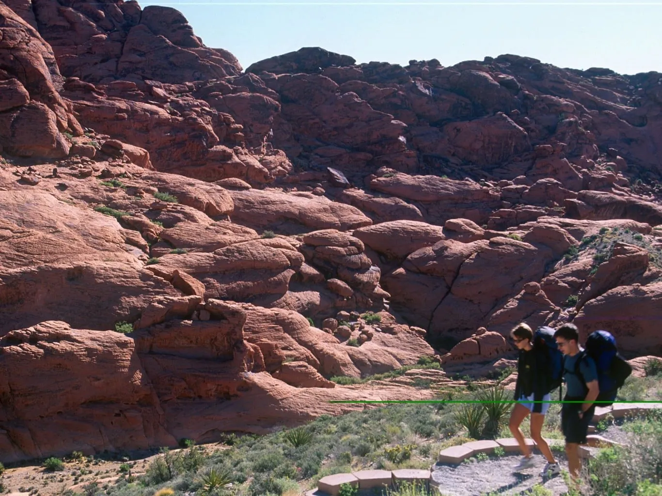 Couple hiking at Red Rock National Conservation Area