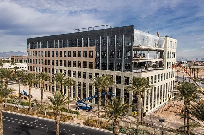 Construction of TWO Summerlin office tower