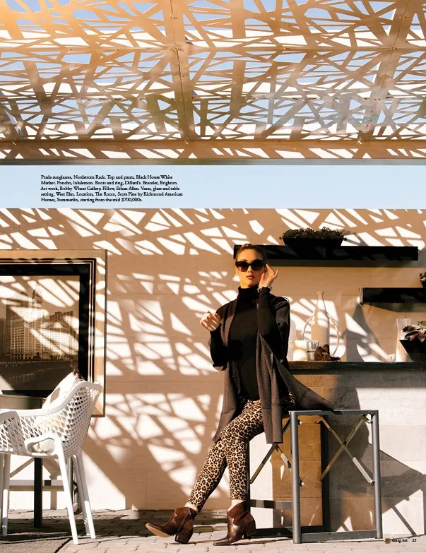 Sophisticated Living magazine shoot at Scots Pine by Richmond American Homes in Summerlin