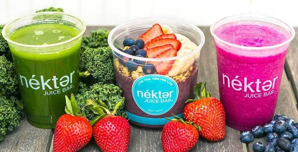Nekter juice bar offerings at Downtown Summerlin