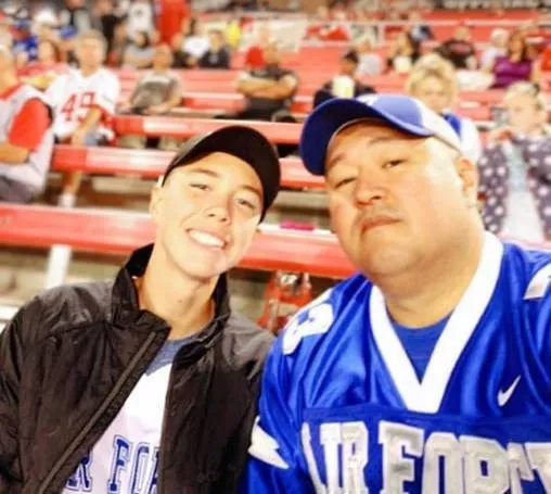 Travis Meyer and his father