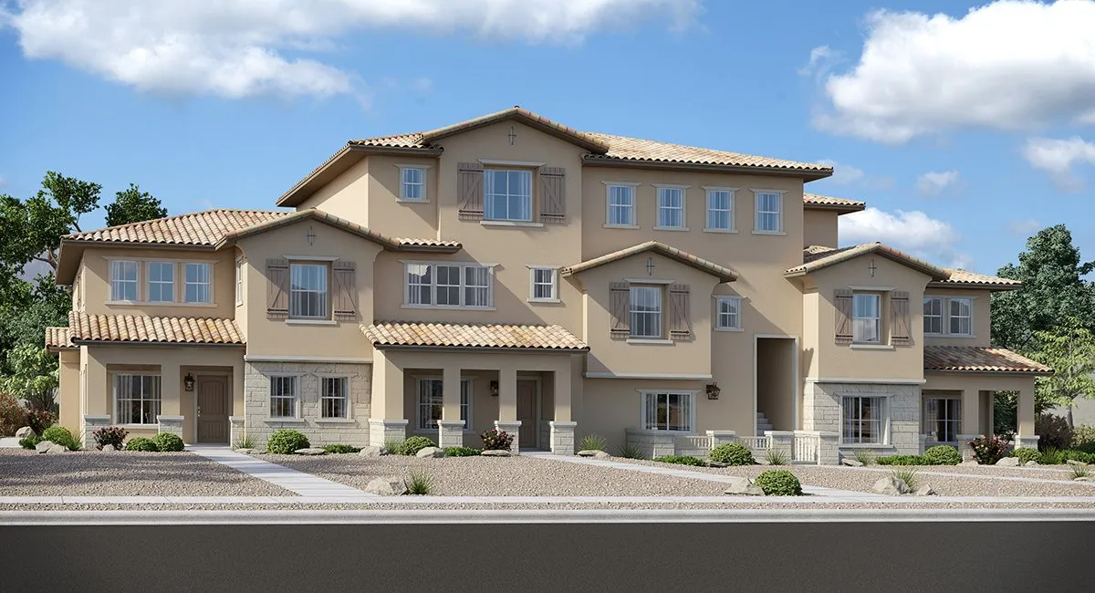 Savannah model home rendering at Santa Rosa Bellamar collection in Summerlin