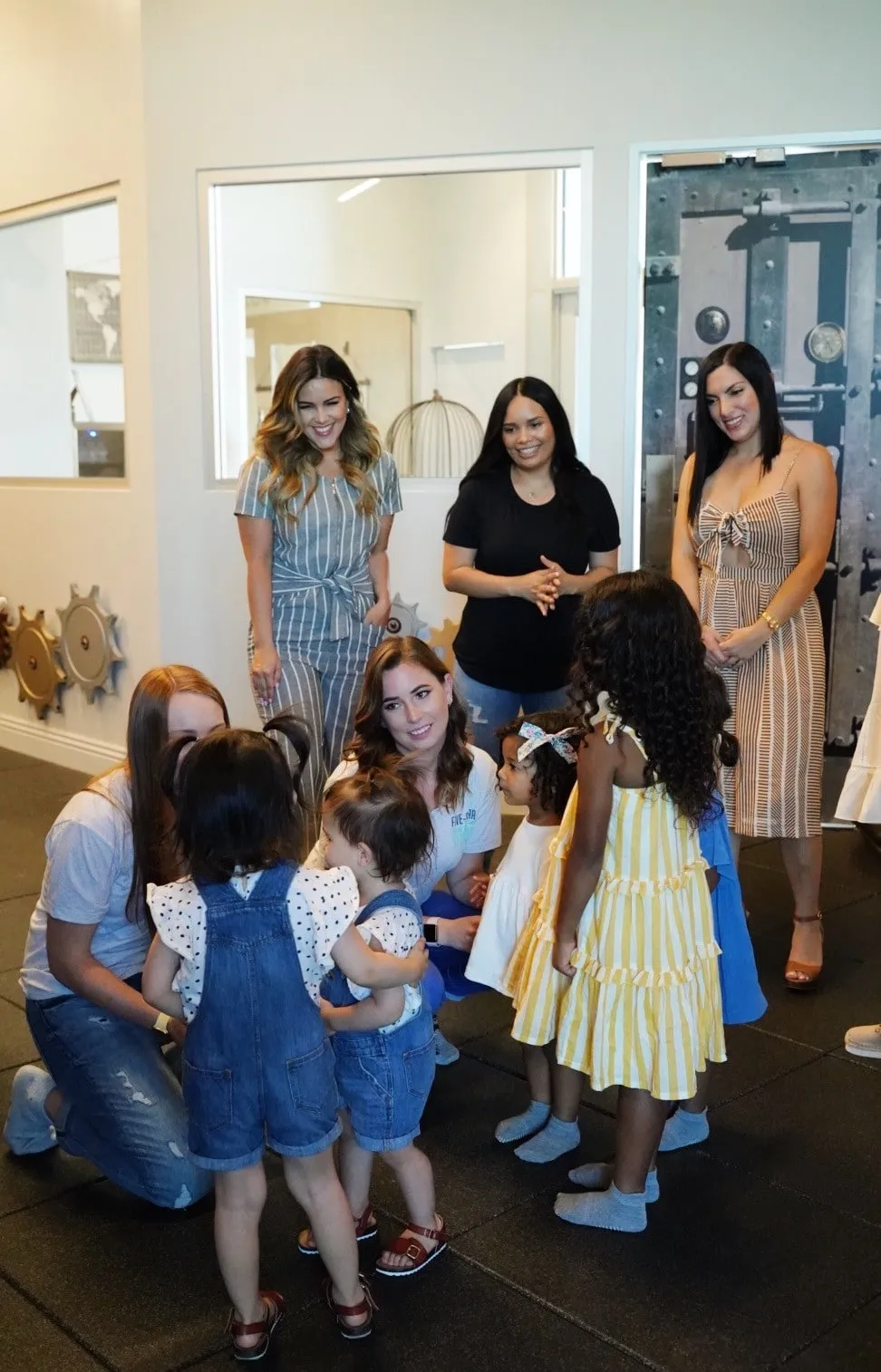 Five Star Sitters instructors welcoming kids at Downtown Summerlin