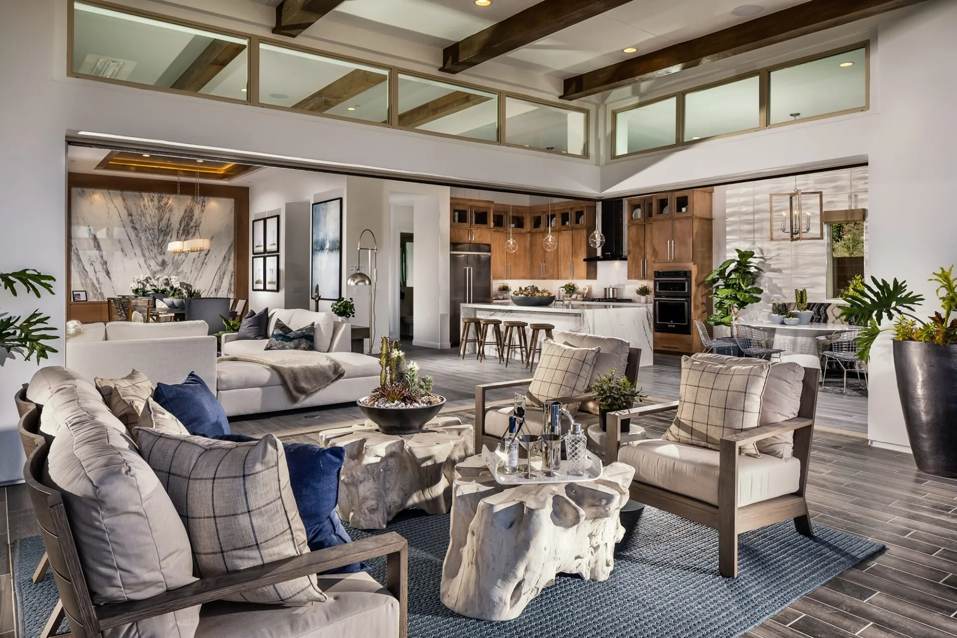 Quartz Model Living Room at Granite Heights by Toll Brothers in Summerlin