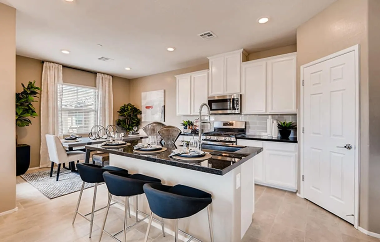 Georgia model kitchen at Santa Rosa Bellamar collection in Summerlin
