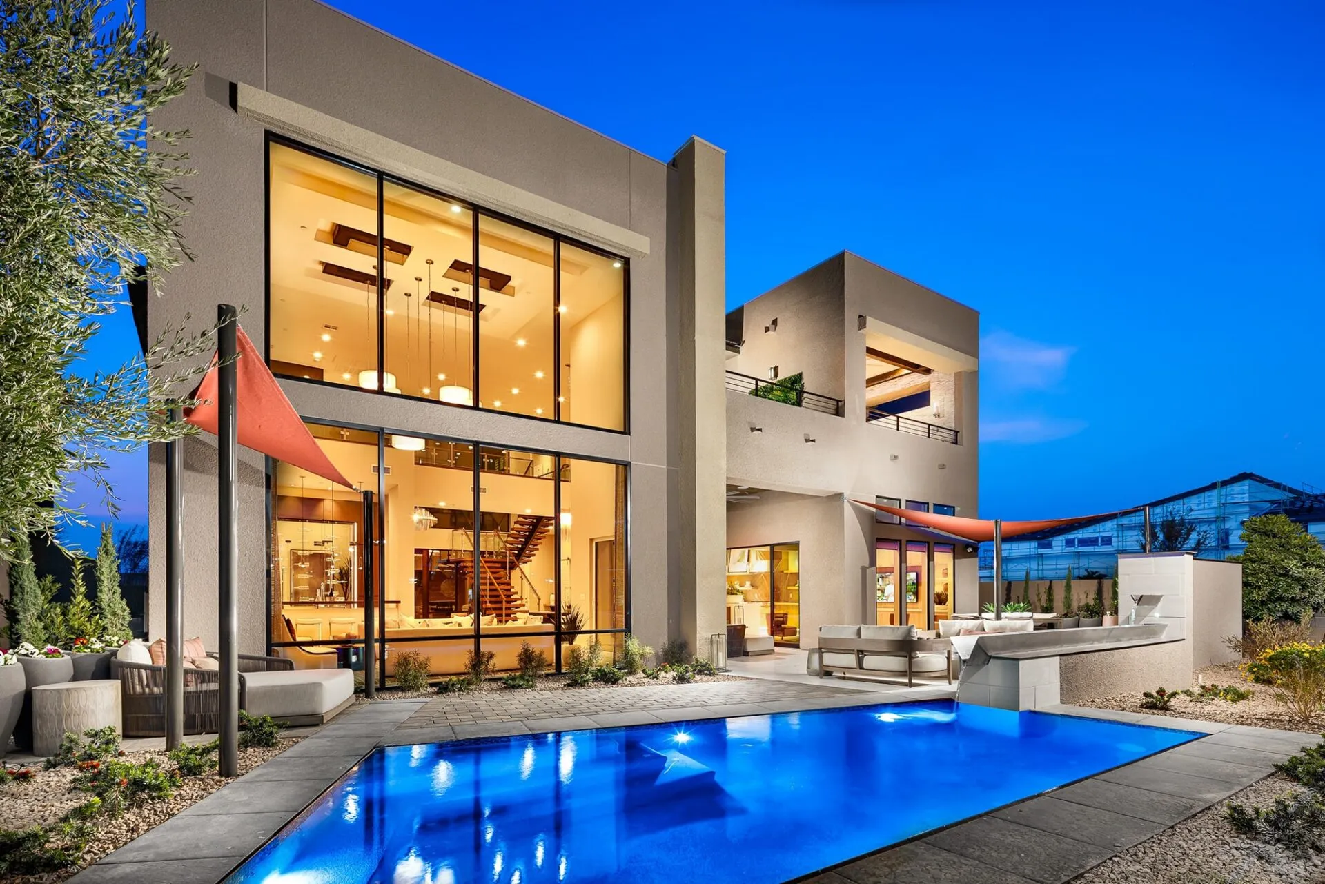 Backyard at View Point Collection in Mesa Ridge by Toll Brothers in Summerlin