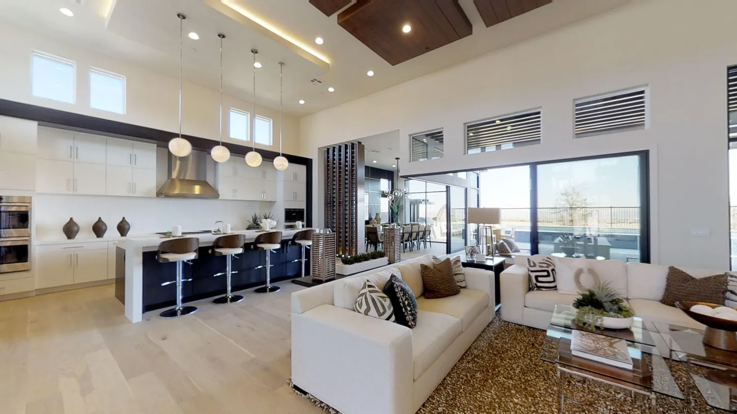 Living room at Mesa Ridge by Toll Brothers in Summerlin