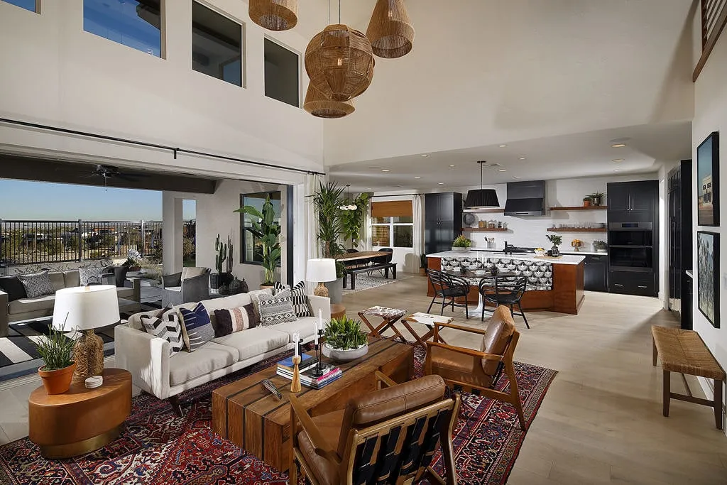 Living Room of Plan 4 model home at Nova Ridge by Pardee Homes in Summerlin