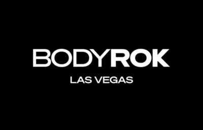 Logo for BODYROK Las Vegas in white text on a black background.