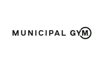 The text MUNICIPAL GYM with the letters GYM enclosed in a circle.